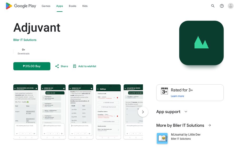 Adjuvant screenshot