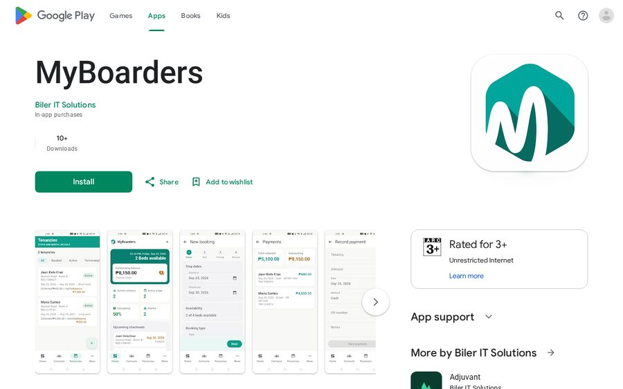 MyBoarders screenshot